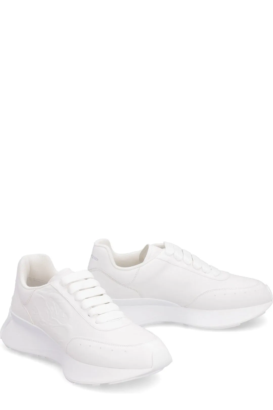Alexander McQueen Court Logo Embossed Sneakers
