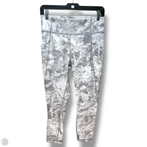 Athletic Leggings By Lululemon In Grey & White, Size: 8