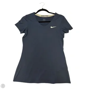 Athletic Top Short Sleeve By Nike In Navy, Size: M