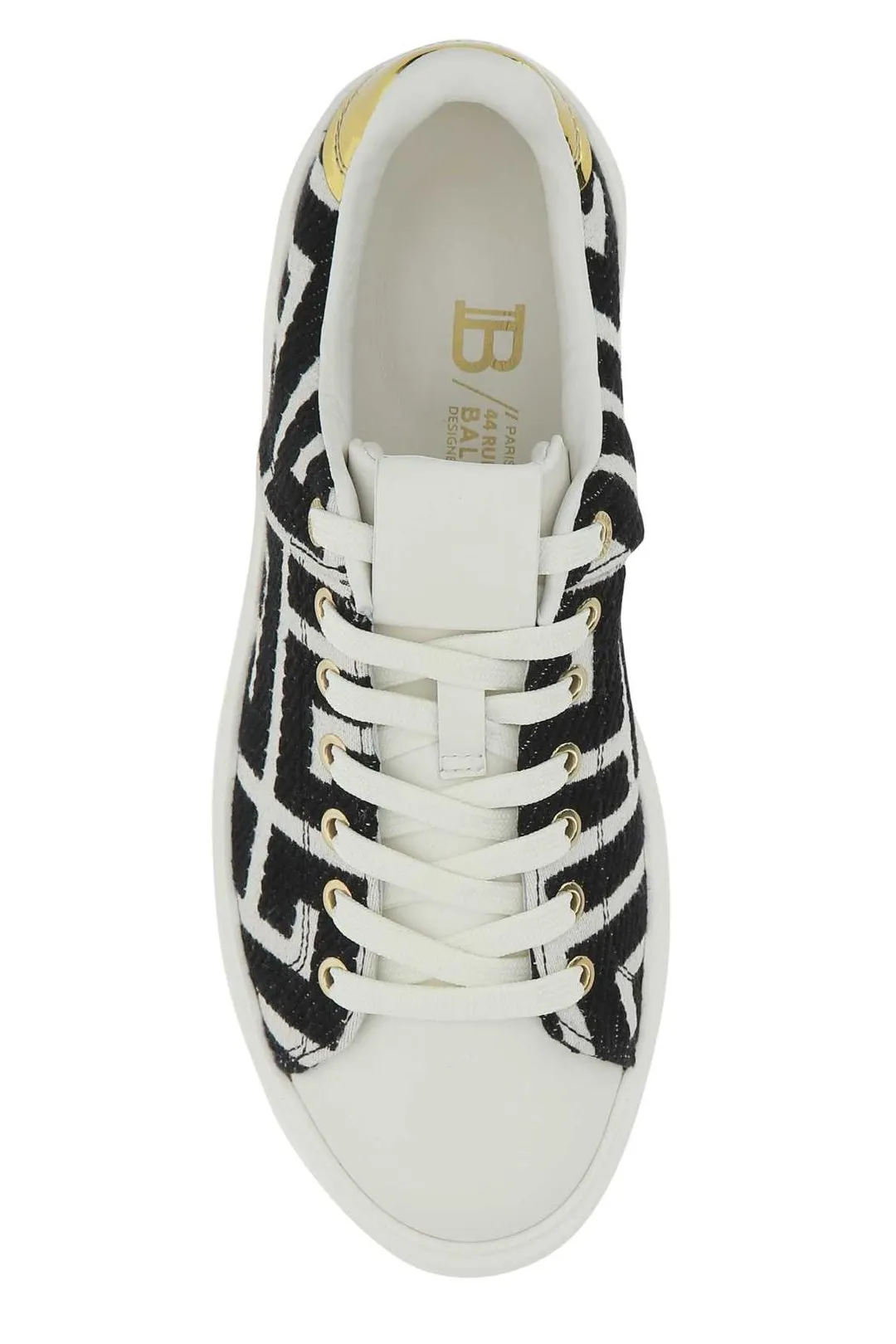 Balmain Logo Jacquard B-Court Sneakers