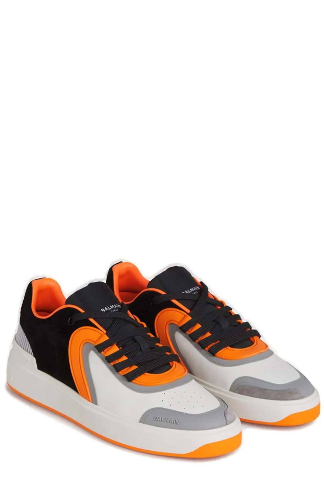 Balmain Panelled Lace-Up Sneakers