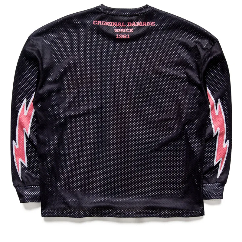 Criminal Damage 91 Mesh Top - Caviar/Coral