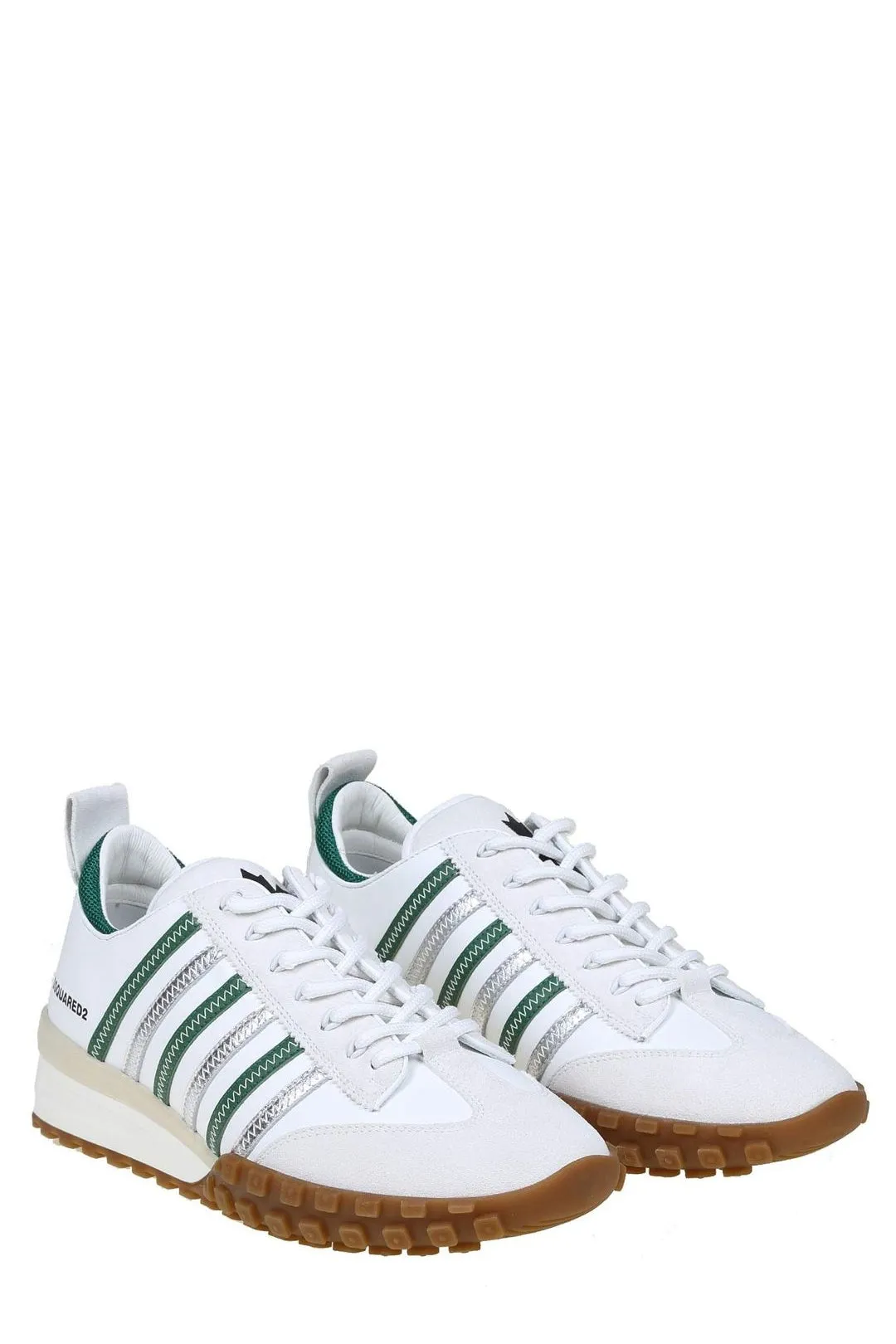 Dsquared2 Logo Print Striped Low-Top Sneakers