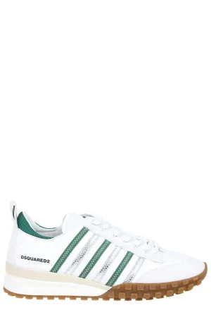 Dsquared2 Logo Print Striped Low-Top Sneakers