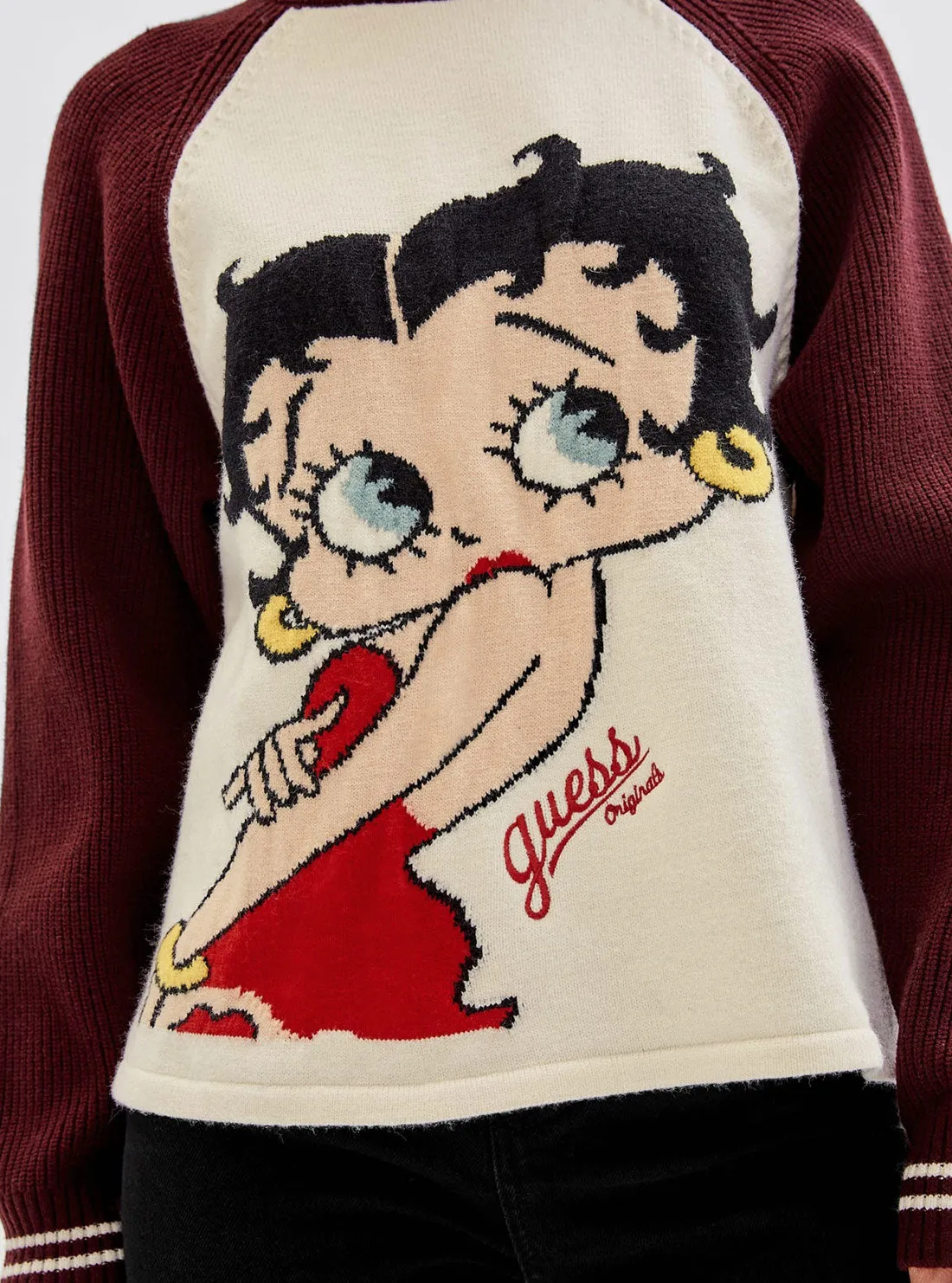 Guess Originals x Betty Boop Vino Intarsia Knit Top