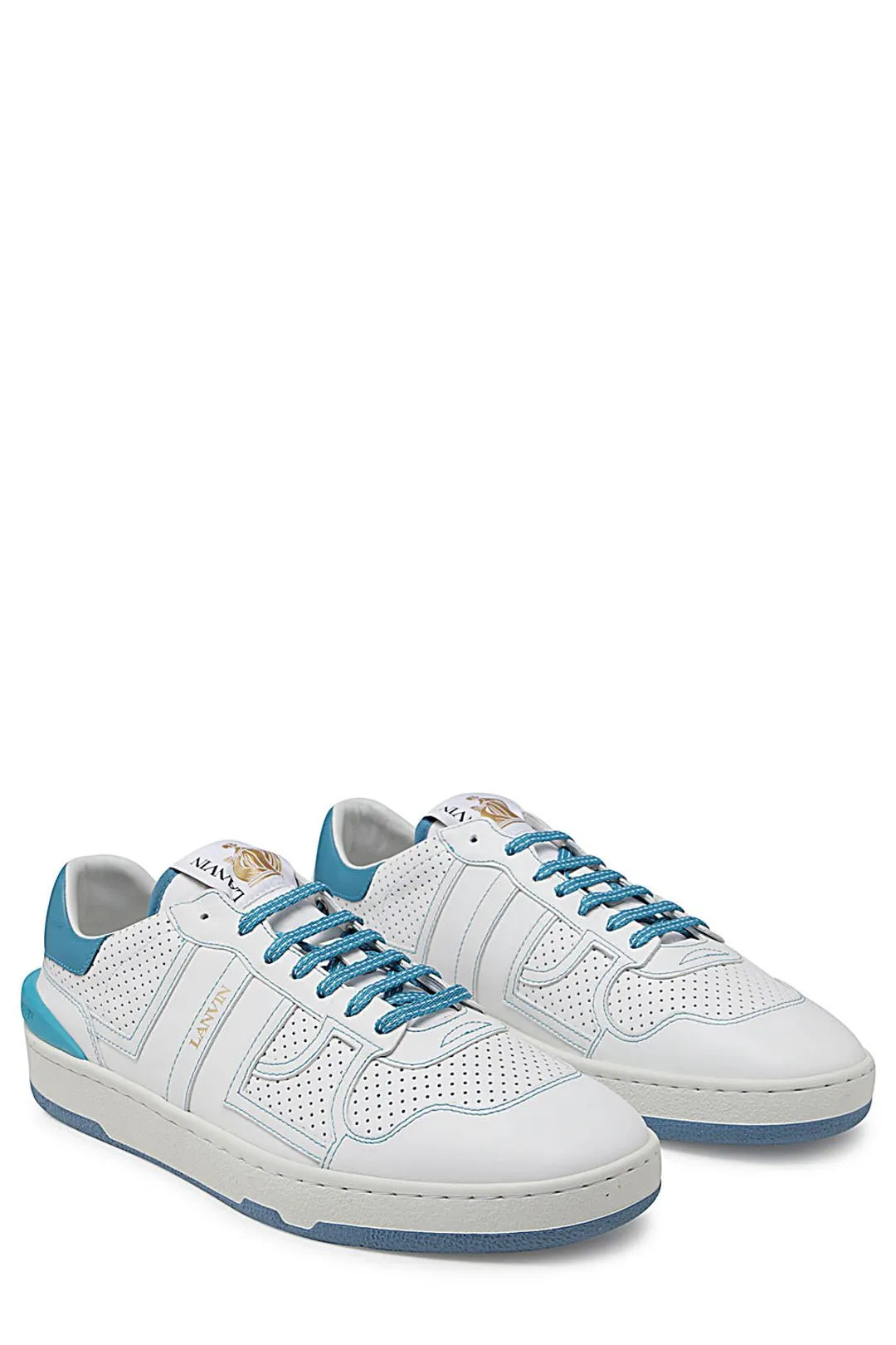 Lanvin Perforated-Panel Low-Top Sneakers