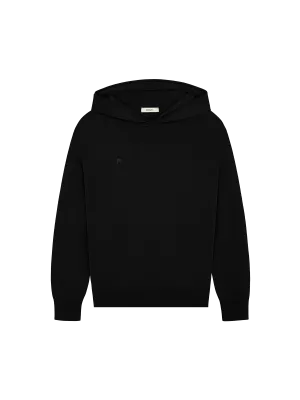 Mens DNA Regenerative Merino Wool Hoodie—black