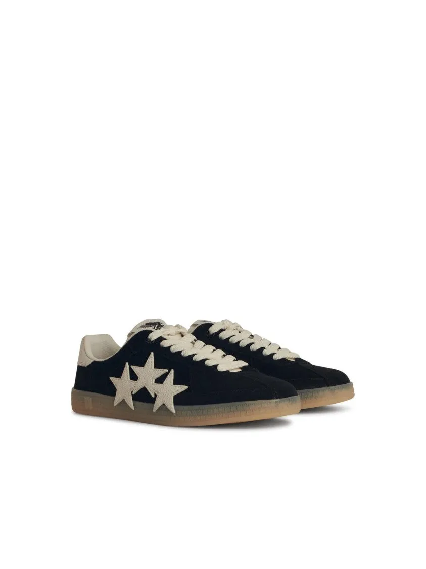 'Pacific' Black Leather Sneakers