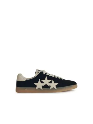 'Pacific' Black Leather Sneakers