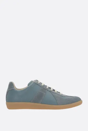 Replica sneakers in leather and suede
