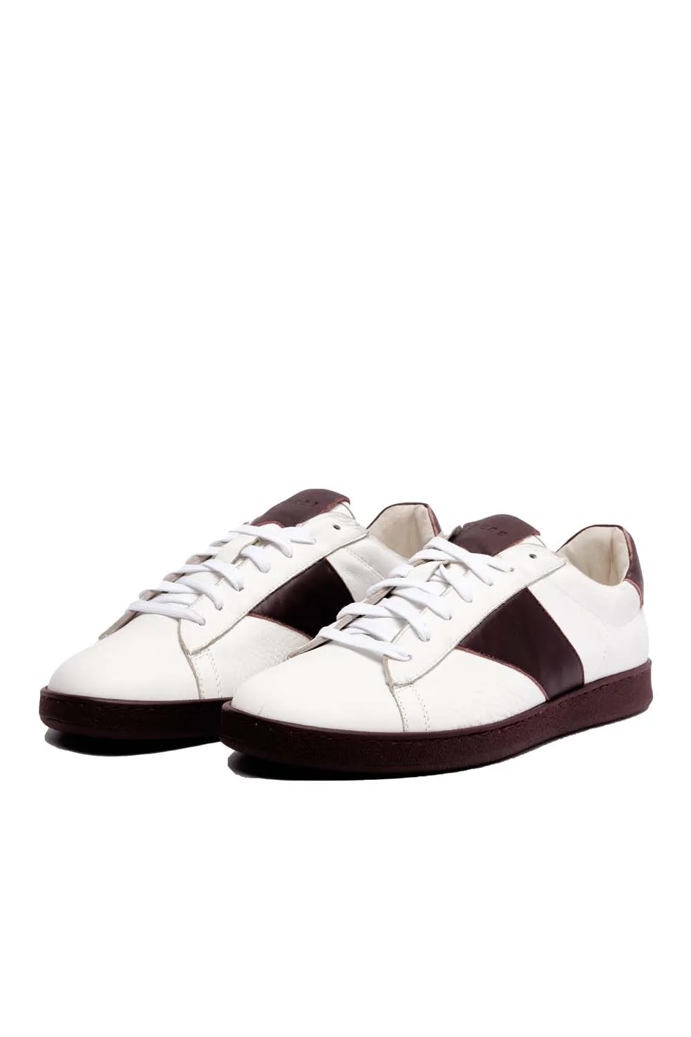 RHUDE Mens Court Shoe 'White/Maroon'