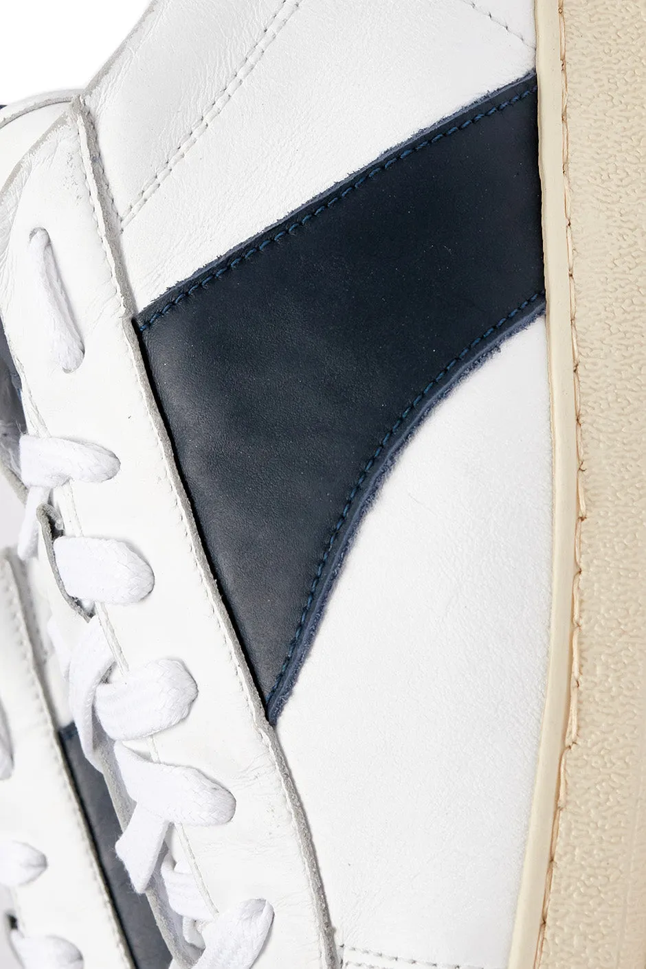 RHUDE Mens Court Shoe 'White/Navy'
