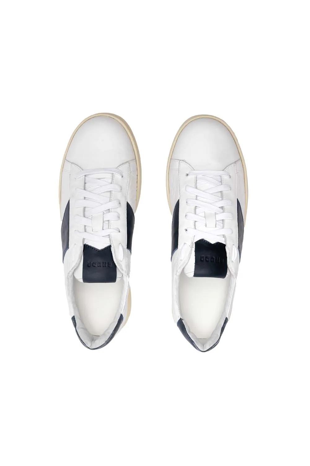 RHUDE Mens Court Shoe 'White/Navy'