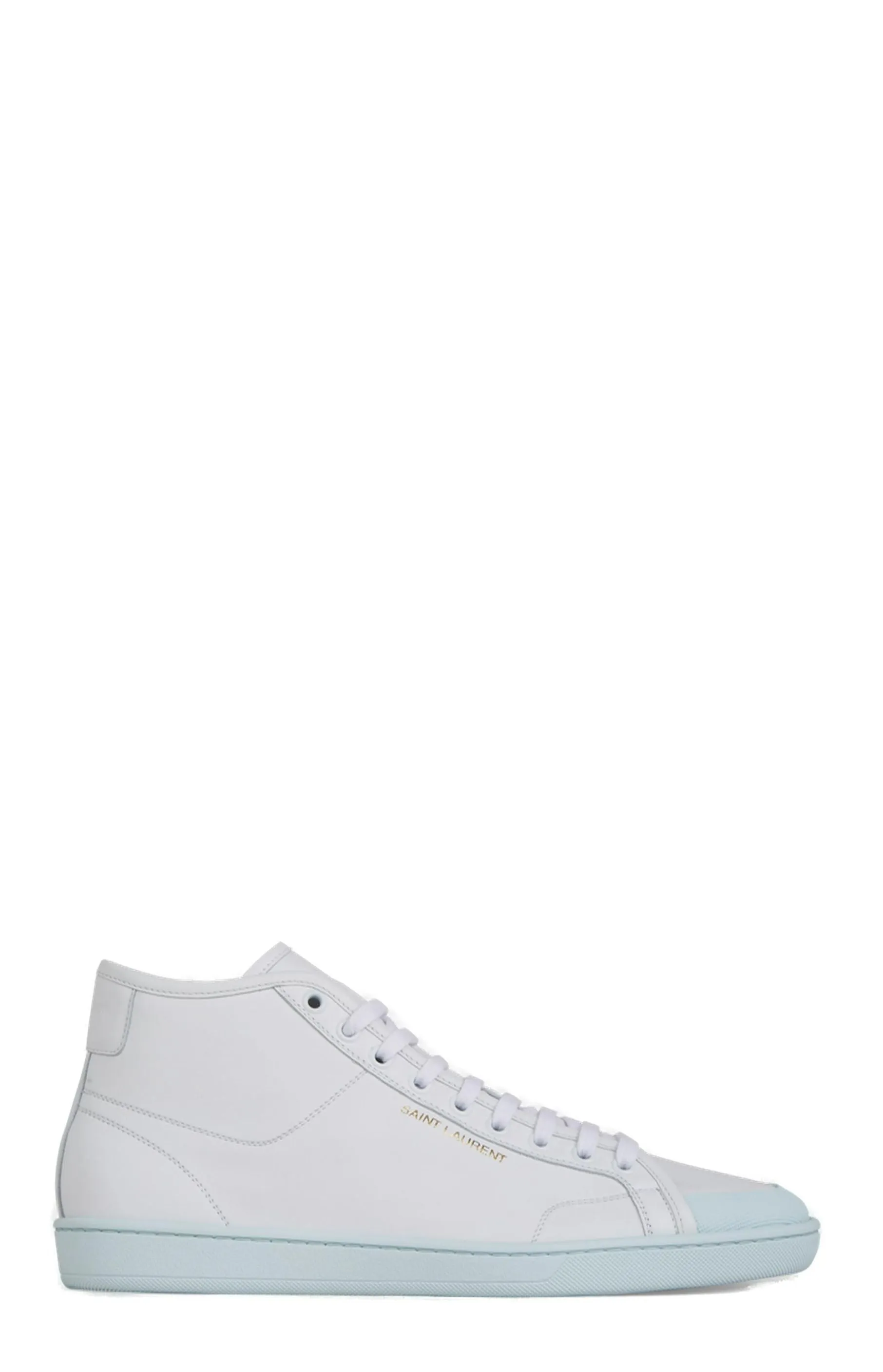 Saint Laurent Round Toe High-Top Sneakers