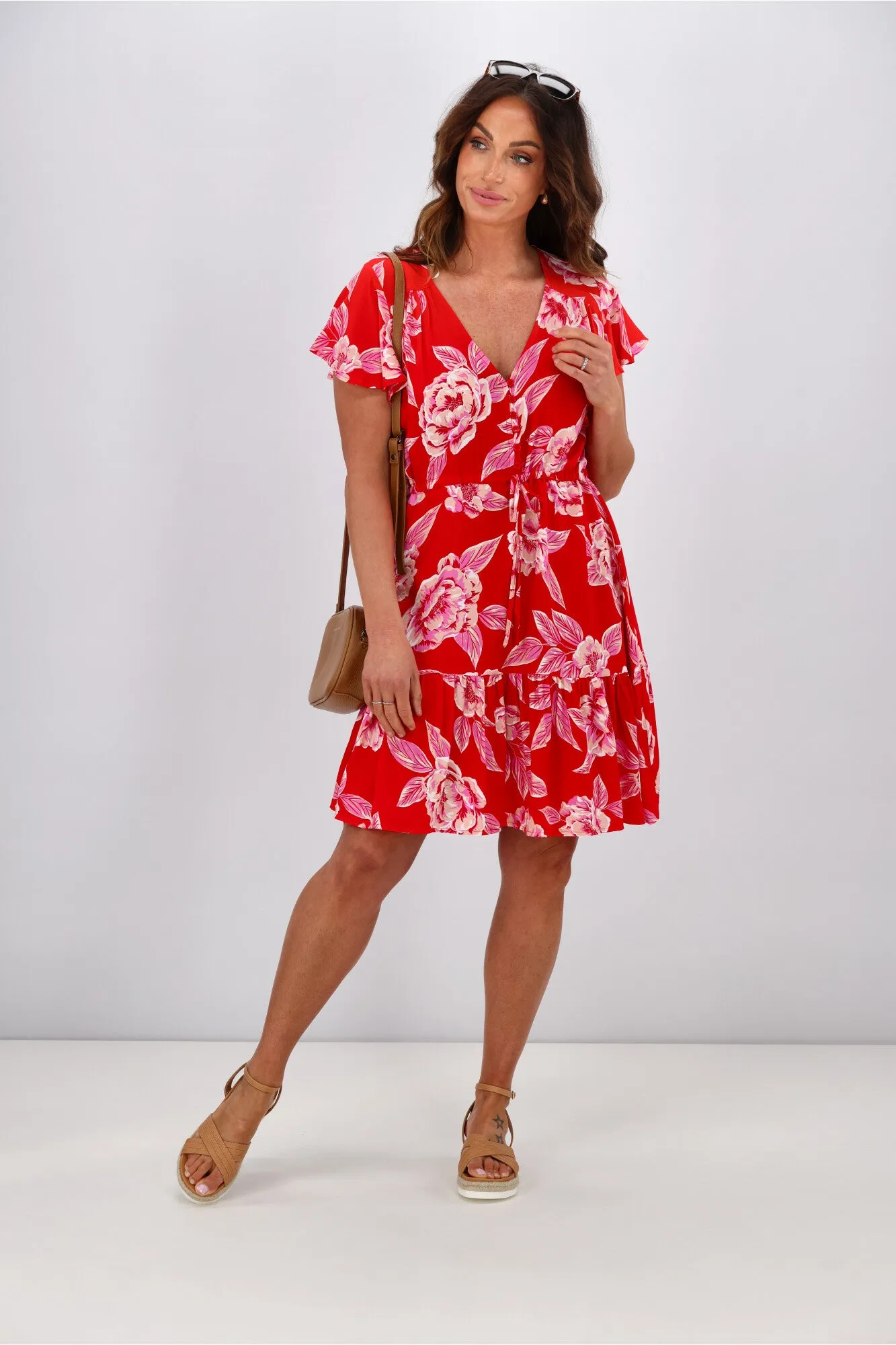 Salty Bright Layla Dress Red