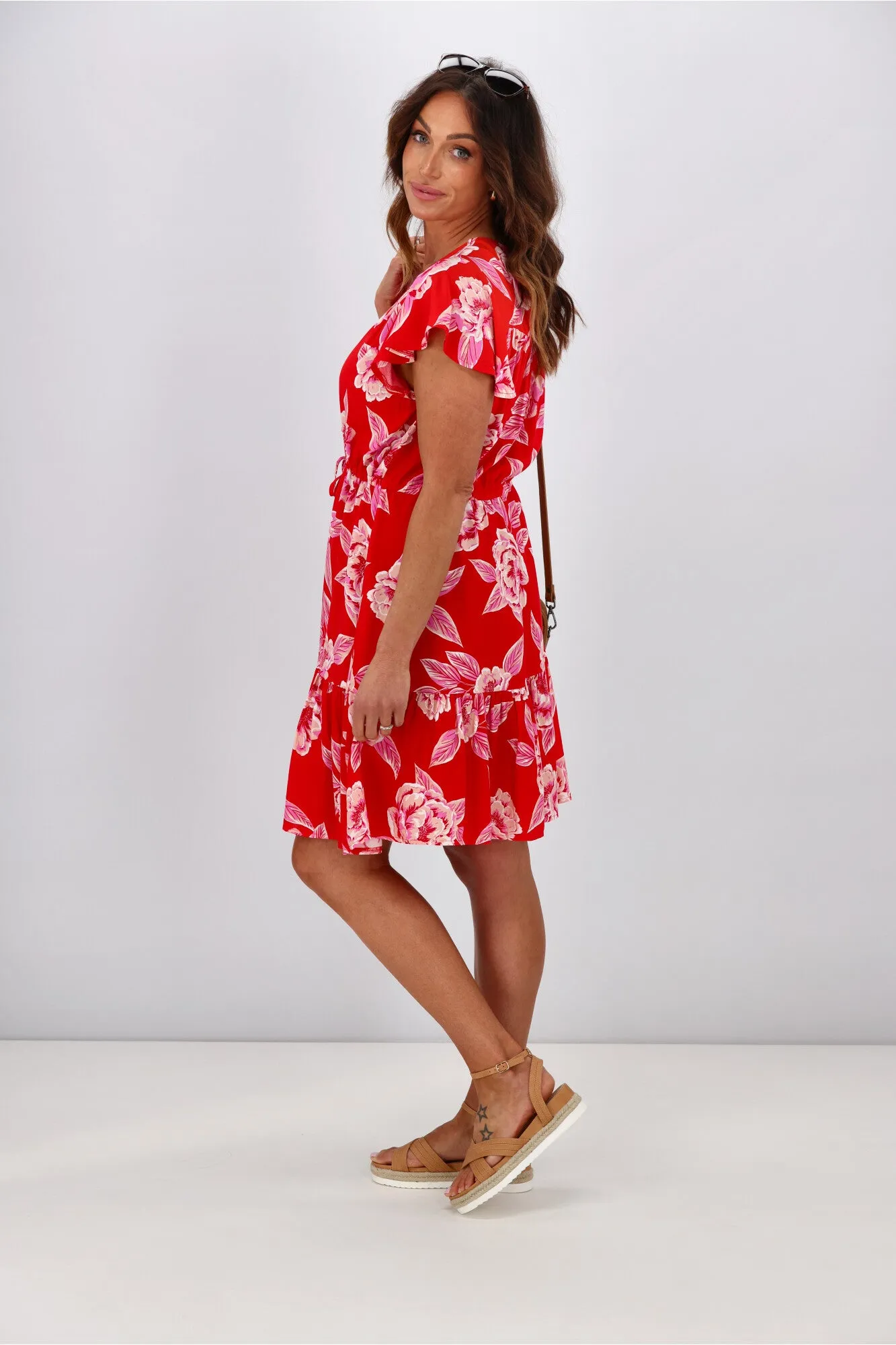 Salty Bright Layla Dress Red