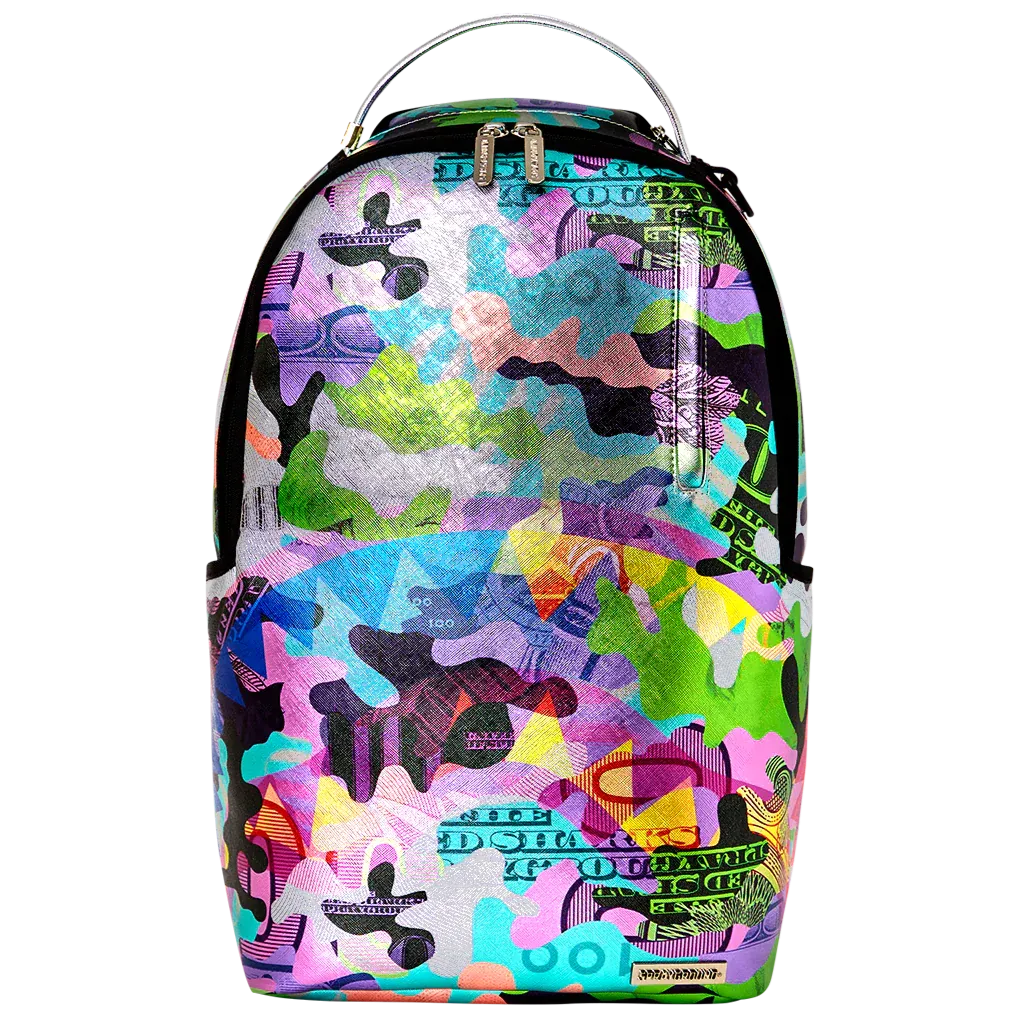 Sprayground Neon Camo Money DLXSV Backpack "Neon"