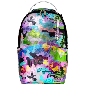 Sprayground Neon Camo Money DLXSV Backpack "Neon"