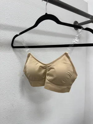 Strap Its Clear Strap Bra-Nude