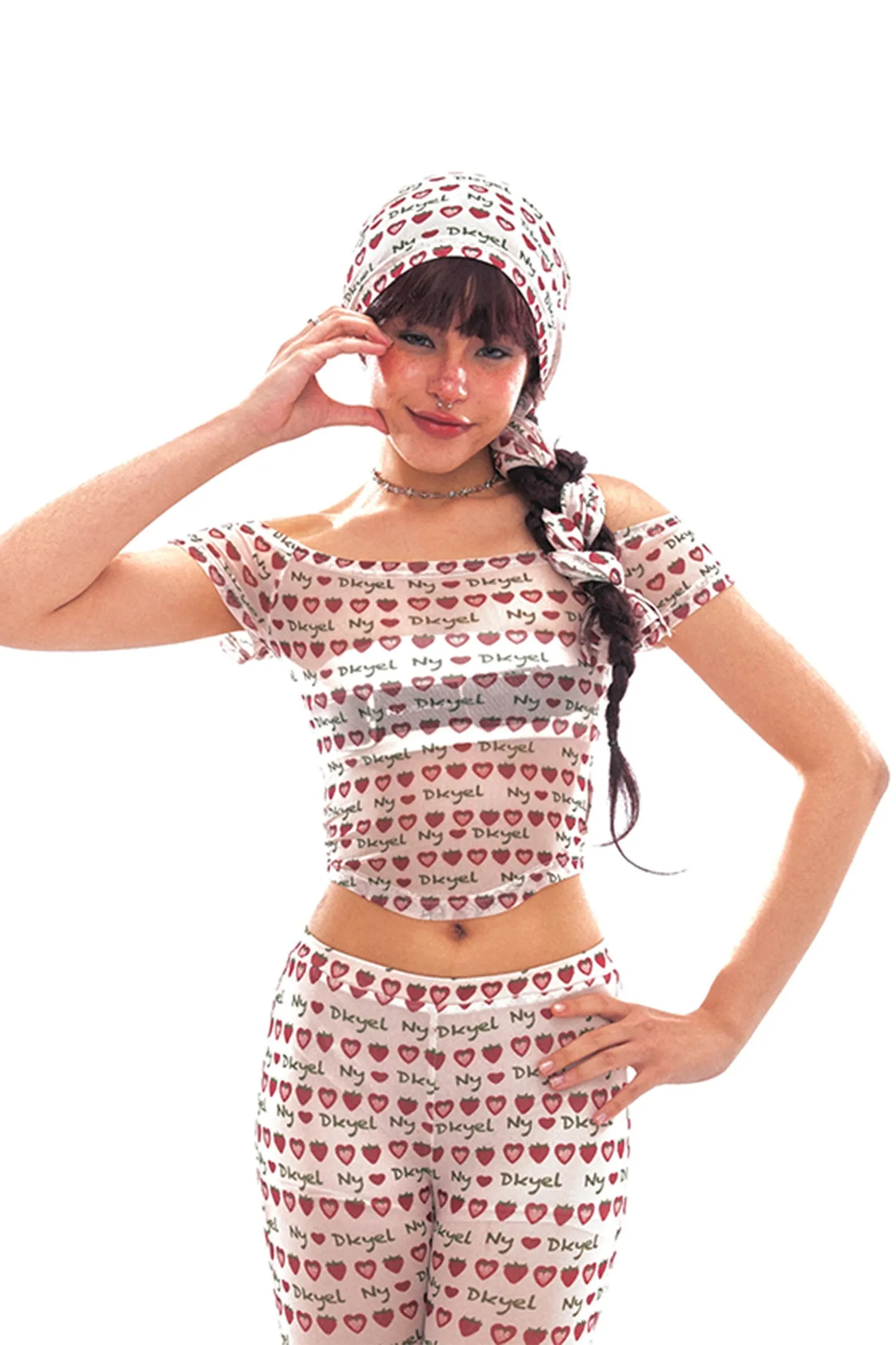 Strawberry Jam Mesh Scarf