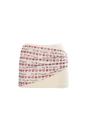 Strawberry Print Mesh Skirt