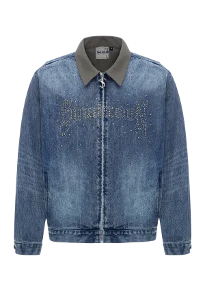 Studded Washed Denim Jacket