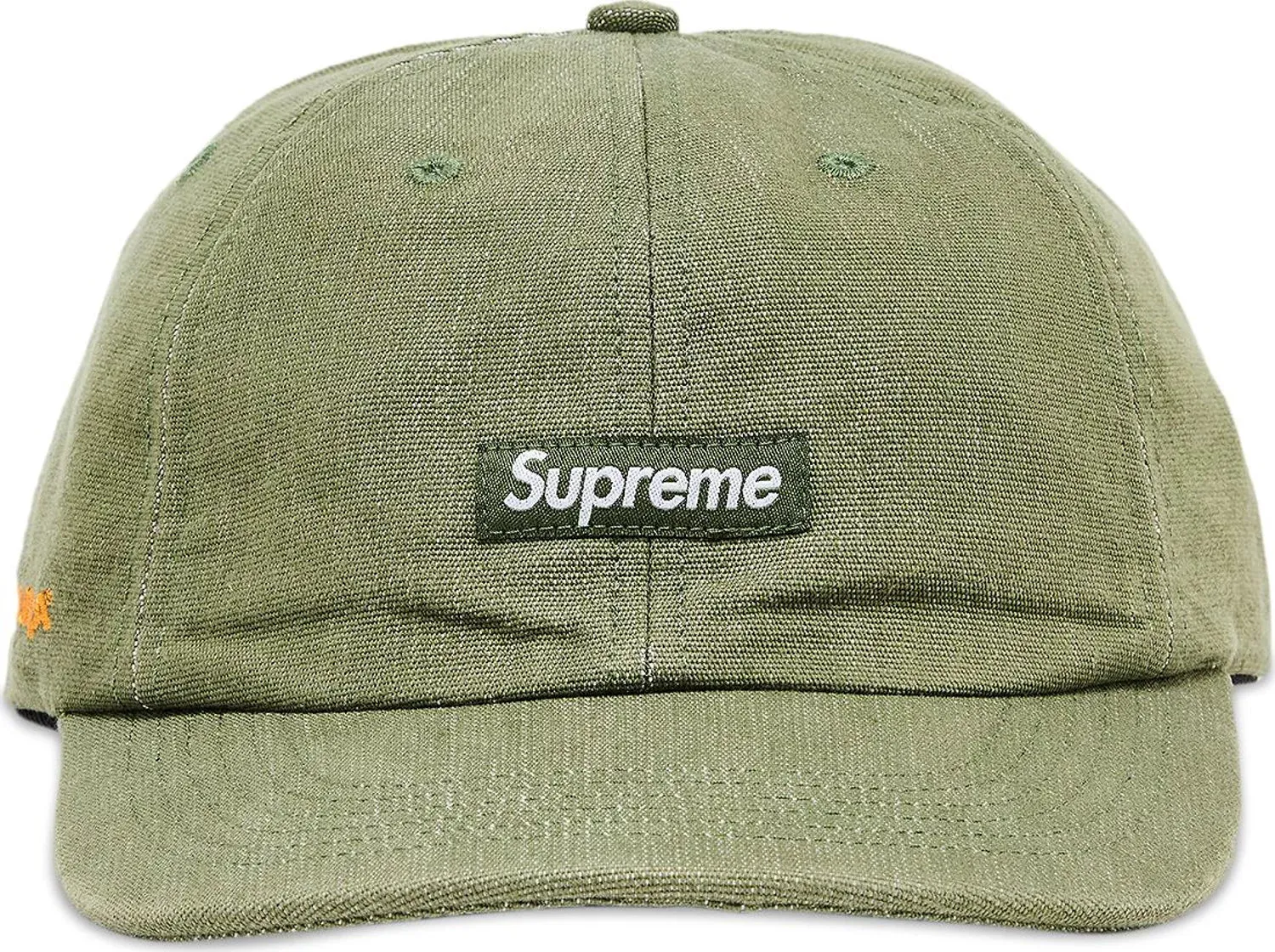 Supreme Cordura Denim Small Box 6-Panel Dad Hat "Green"