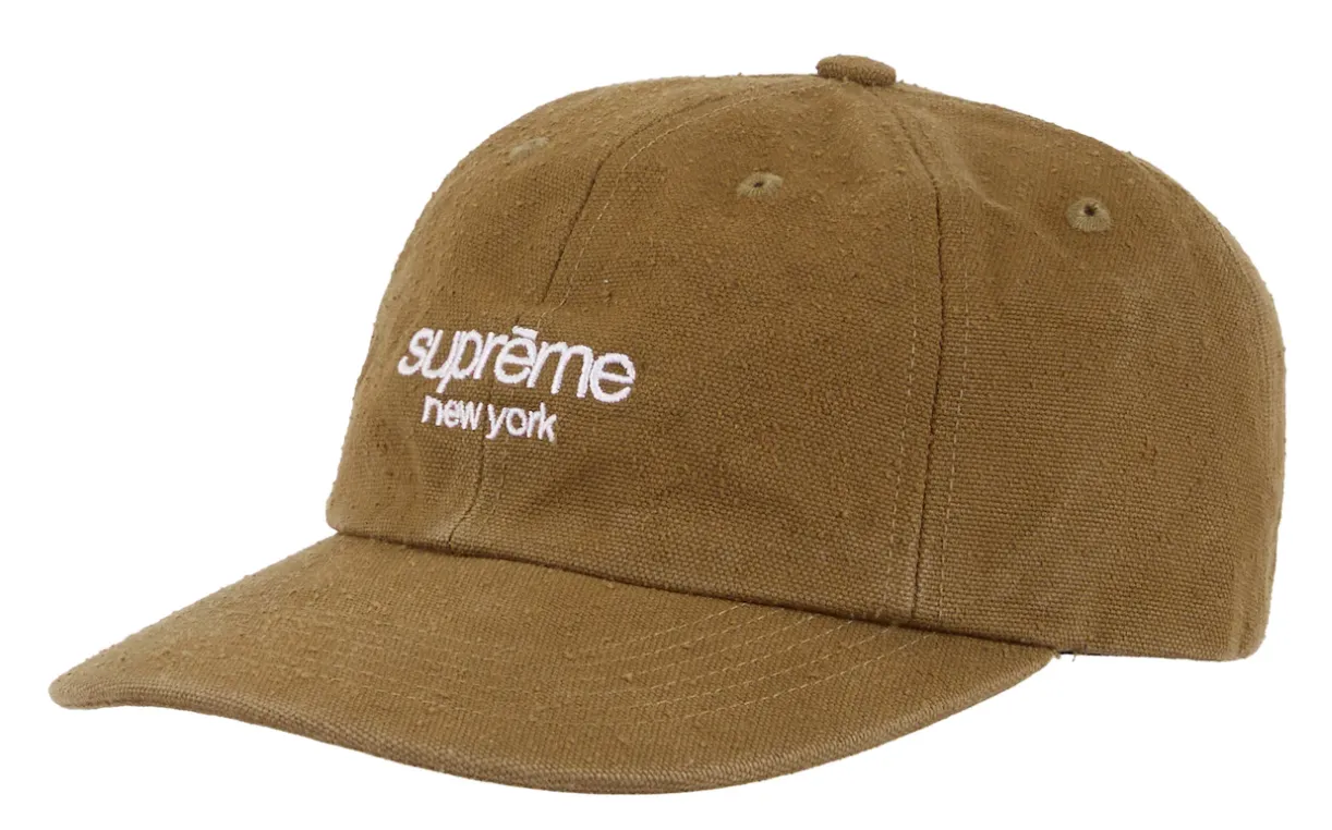 Supreme Napped Canvas 6 Panel Dad Hat Olive