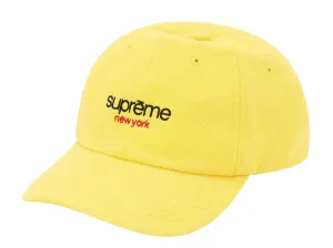 Supreme Napped Canvas 6 Panel Dad Hat Yellow Black