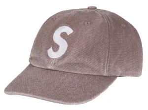 Supreme Pigment Coated Canvas S Logo 6 Panel Dad Hat "Khaki"