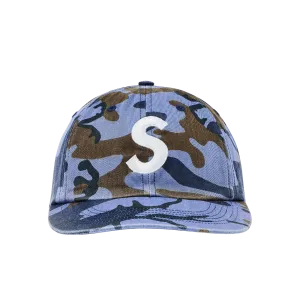 Supreme Pigment Coated S Logo 6 Panel Blue Camo