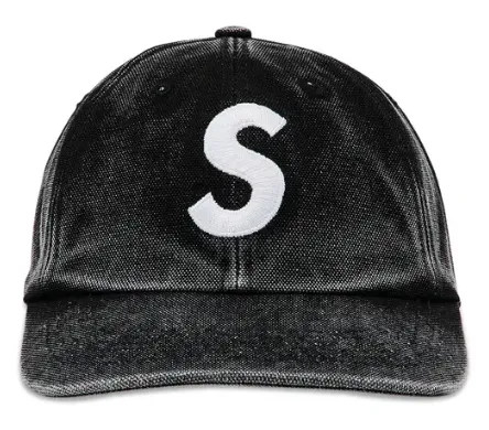 Supreme Pigment S Logo 6-Panel Dad Hat "Black"