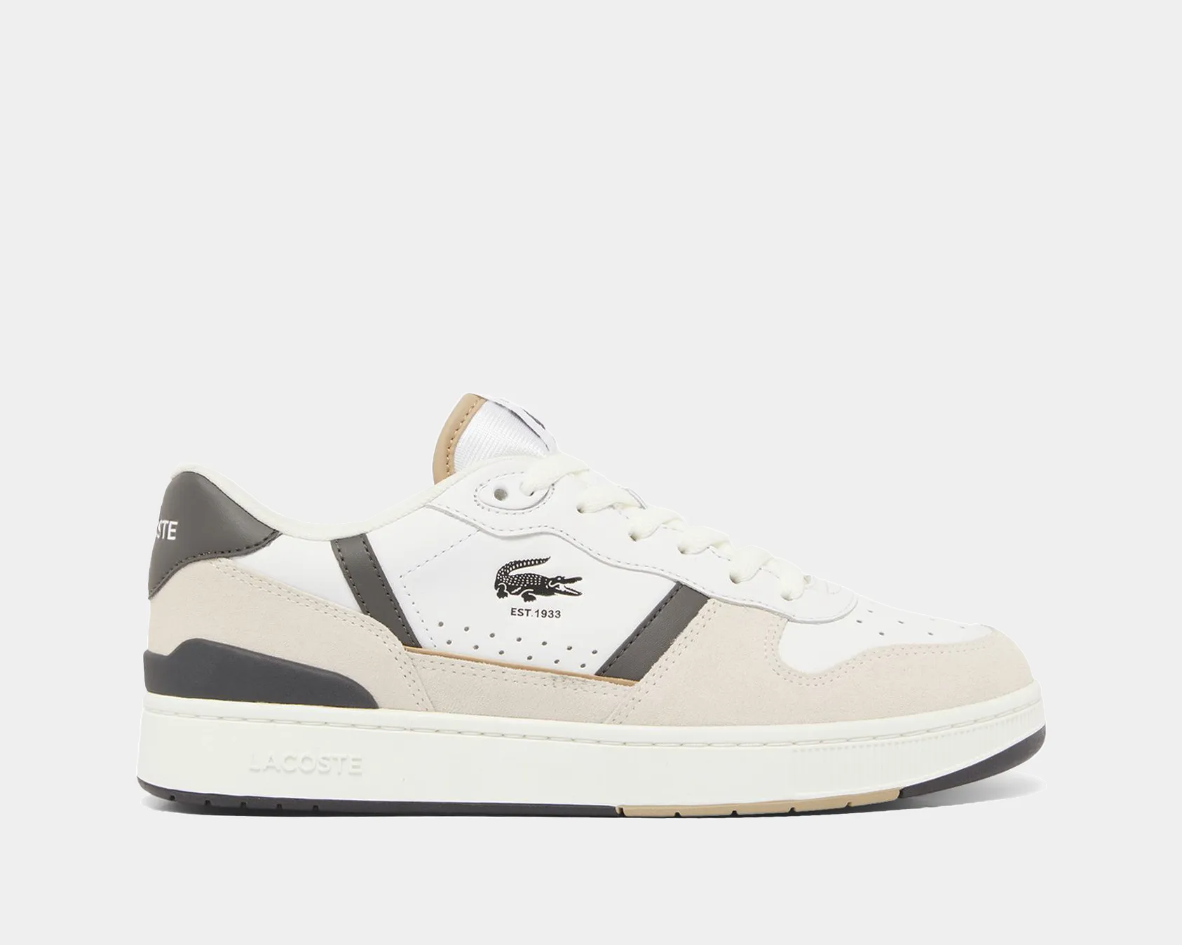 T-Clip Leather and Suede Sneakers