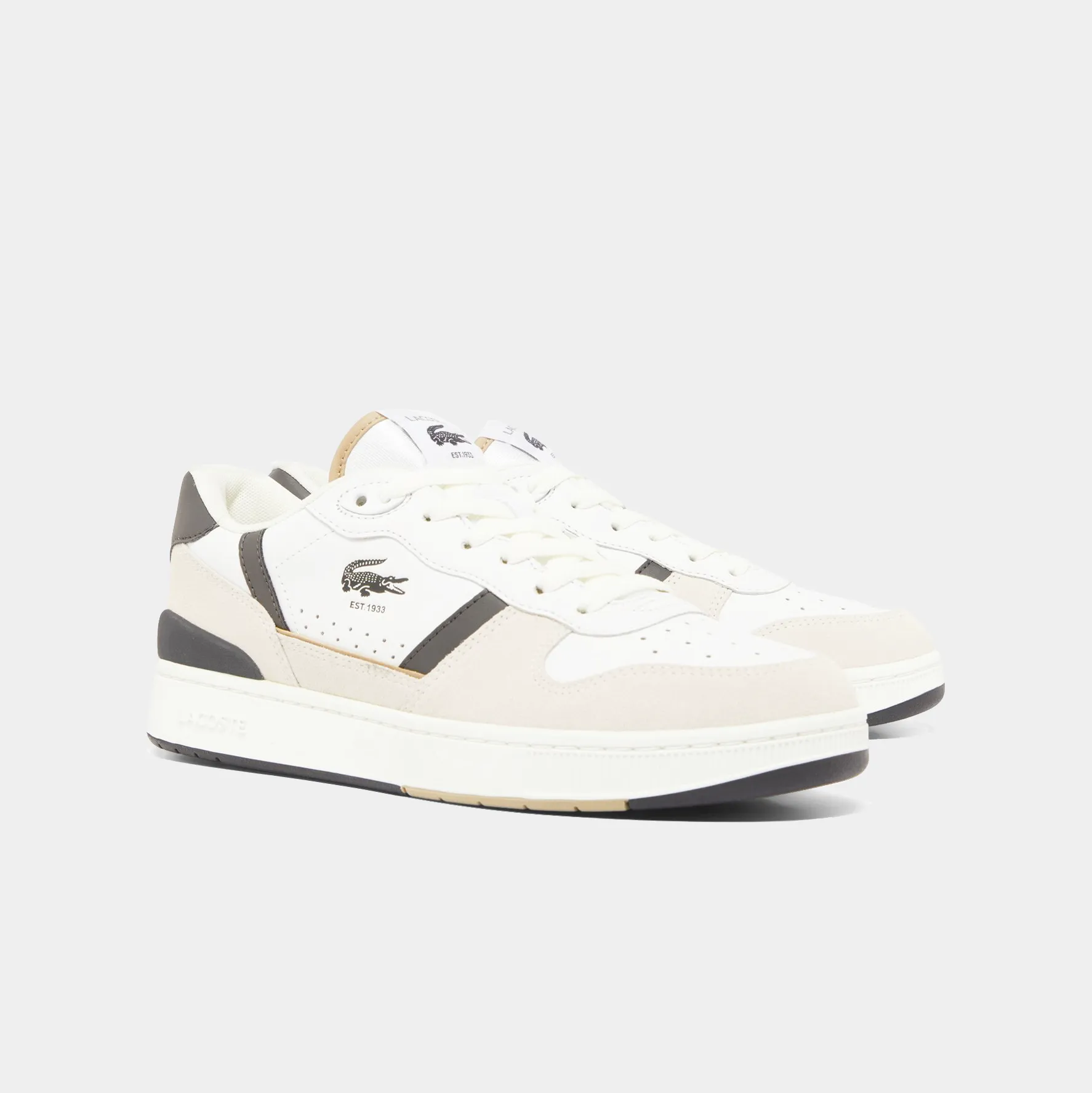 T-Clip Leather and Suede Sneakers