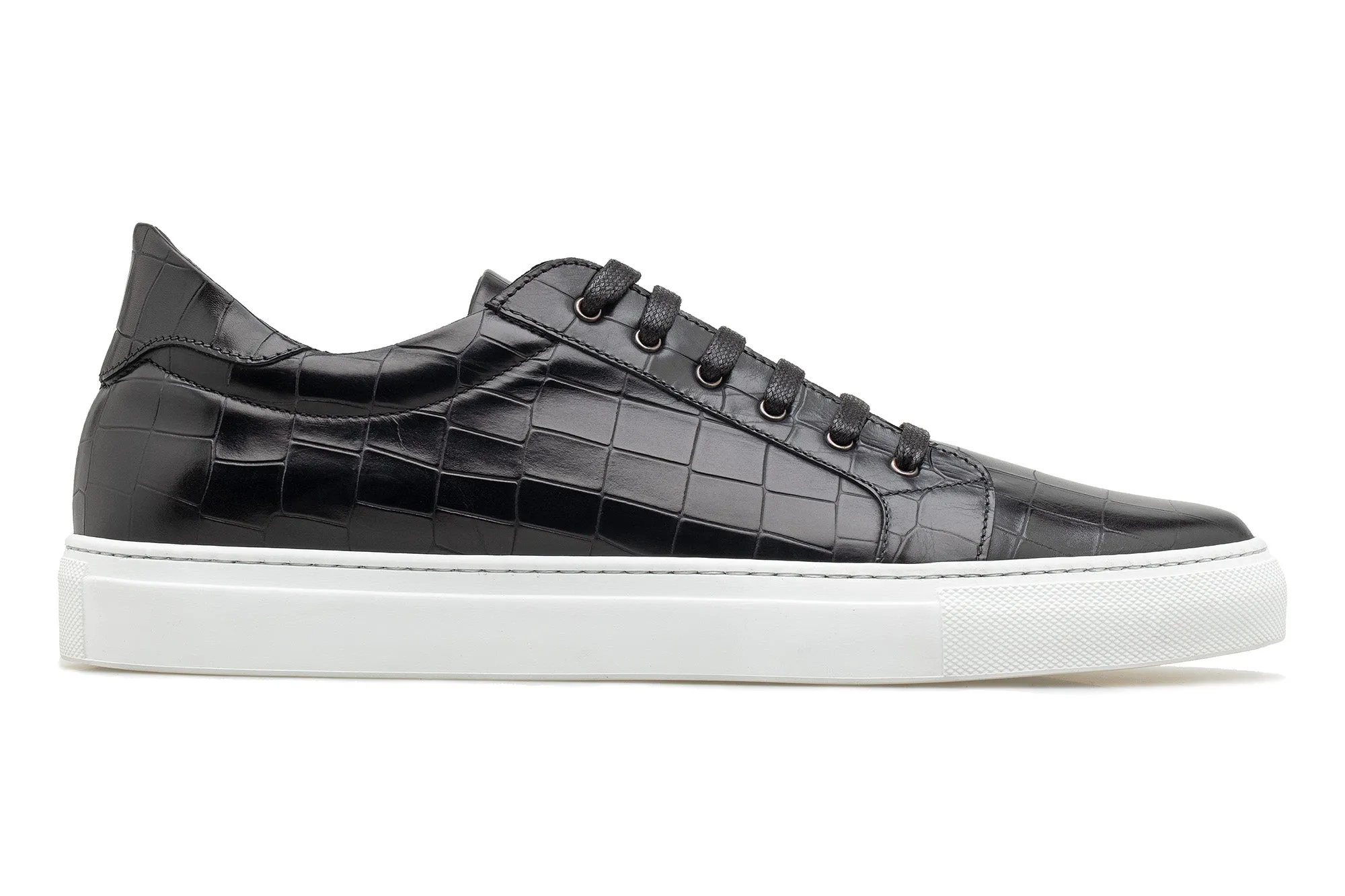 The Smith Low-Top Sneaker - Black Croc