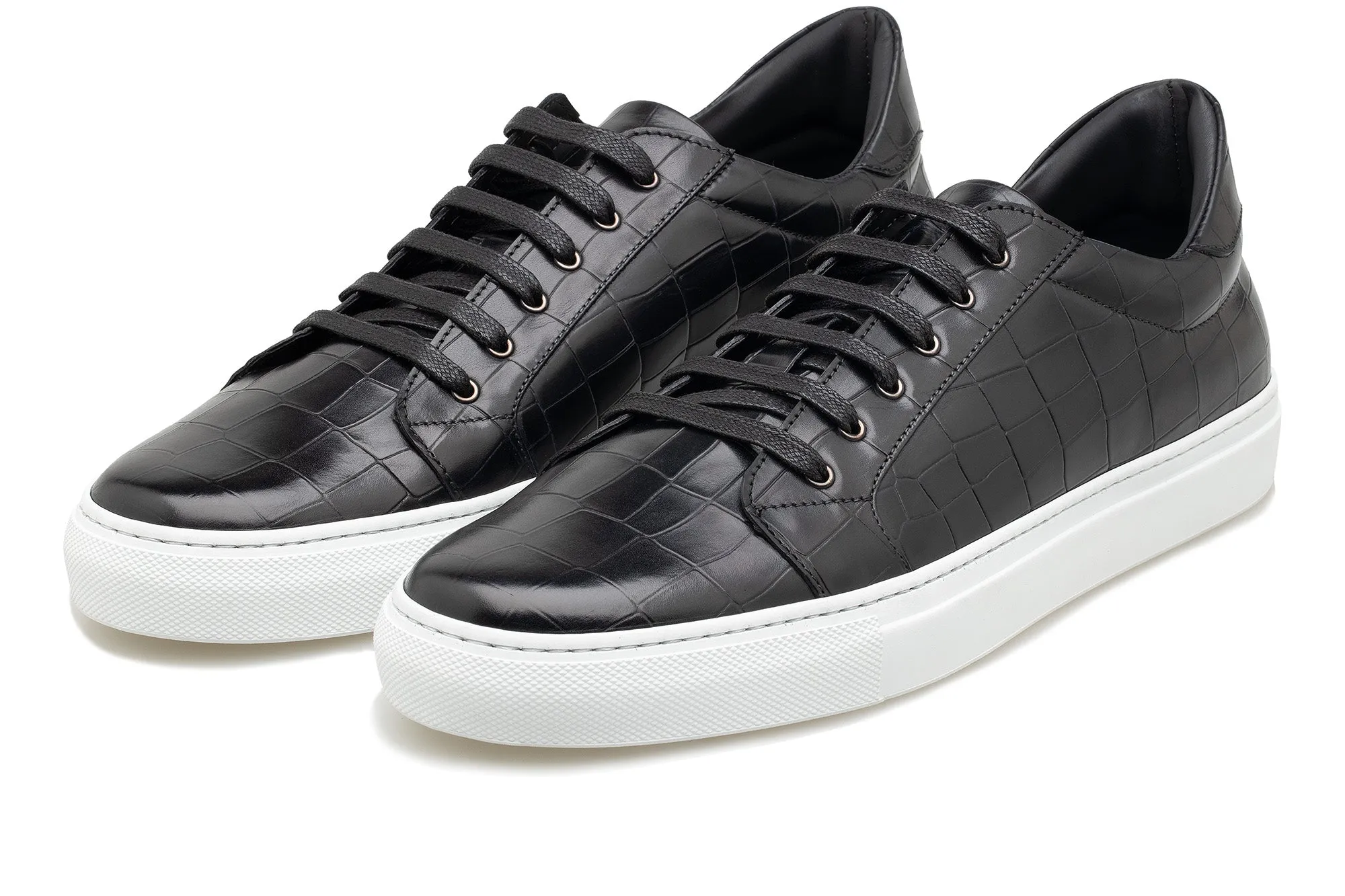 The Smith Low-Top Sneaker - Black Croc