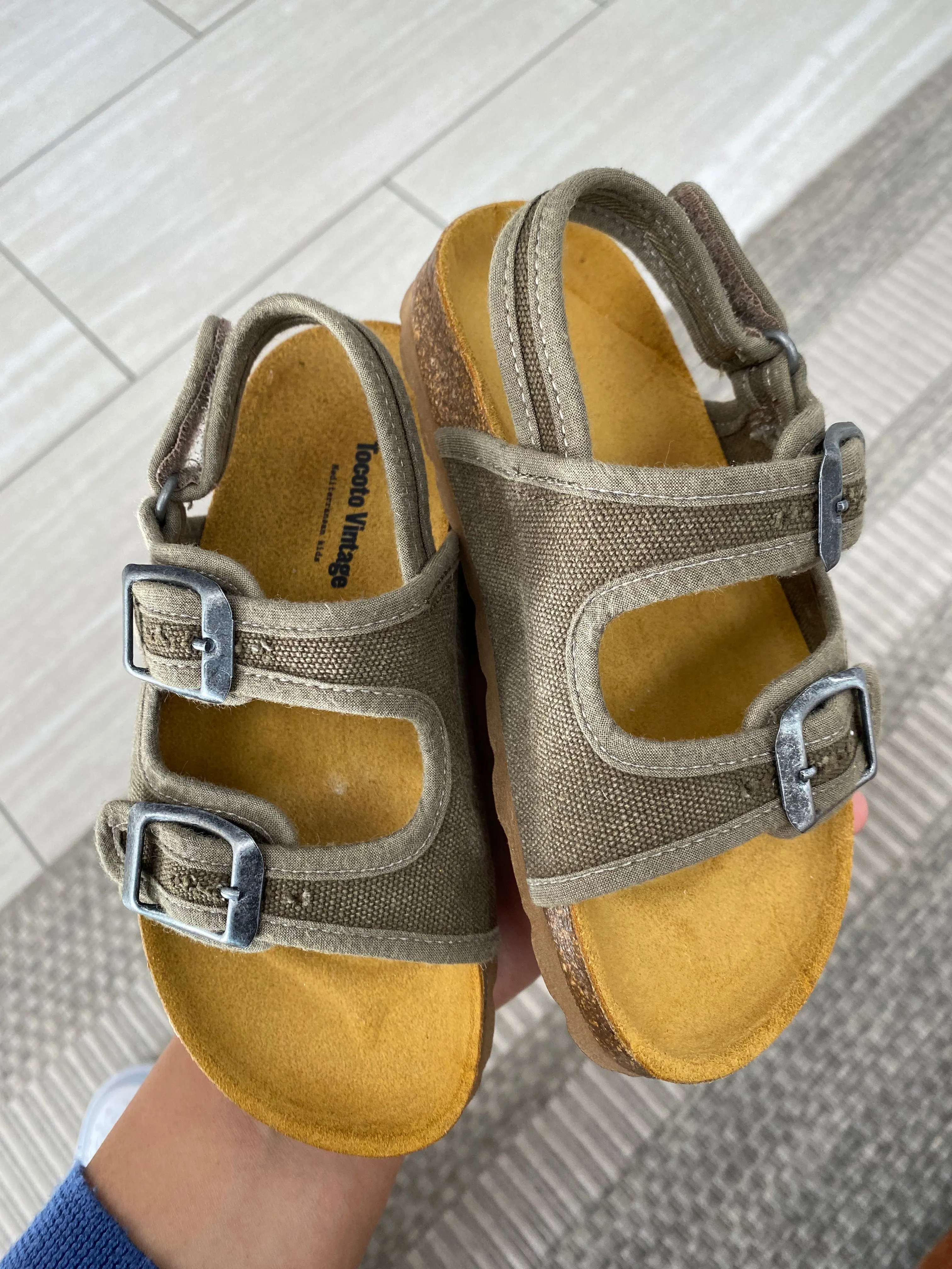 Tocoto Gray Terry Slide