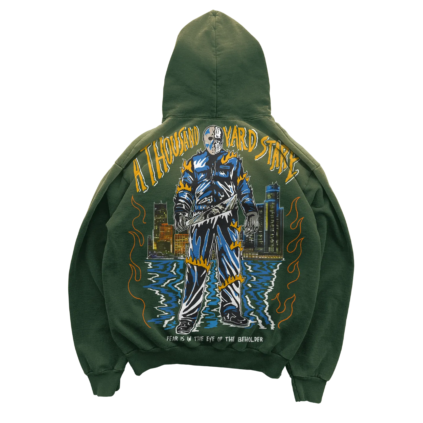 Warren Lotas Thousand Yard Stare Hoodie "Faded Green"