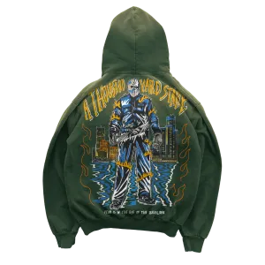 Warren Lotas Thousand Yard Stare Hoodie "Faded Green"