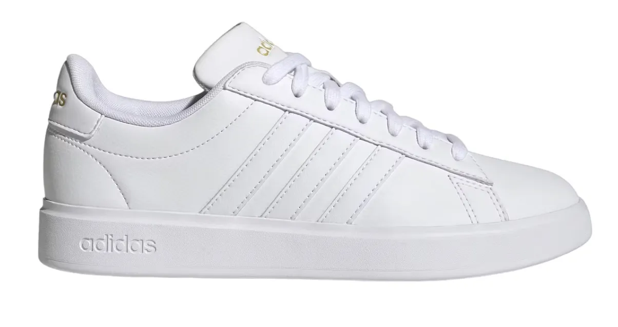 Womens Adidas Grand Court 2.0 Cloud White Gold Metallic