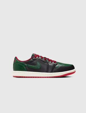 WOMEN'S AIR JORDAN 1 LOW OG BLACK/GORGE GREEN/VARSITY RED